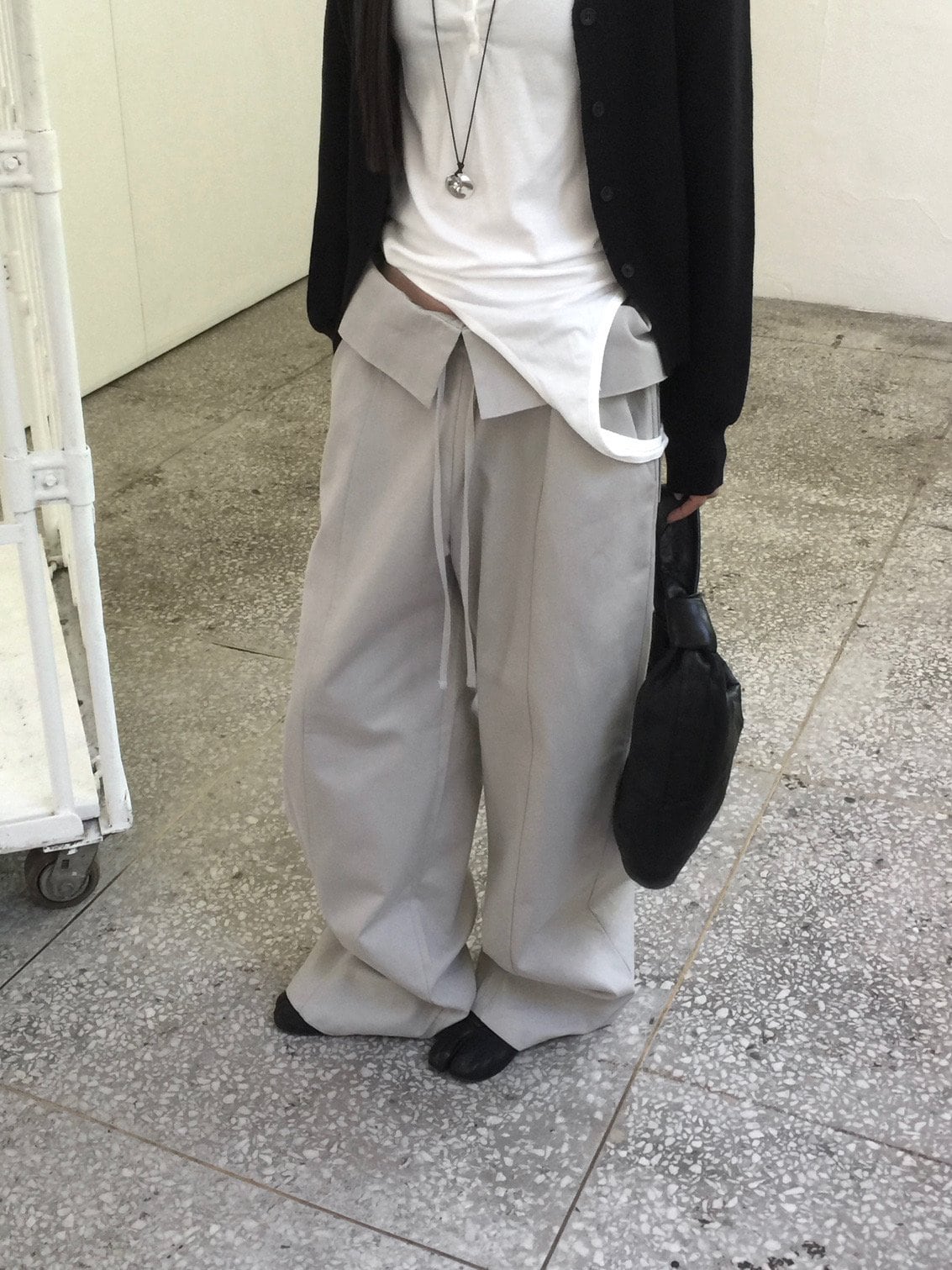 랩밴딩 와이드 팬츠