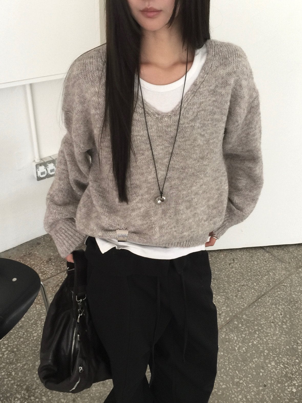 랩밴딩 와이드 팬츠