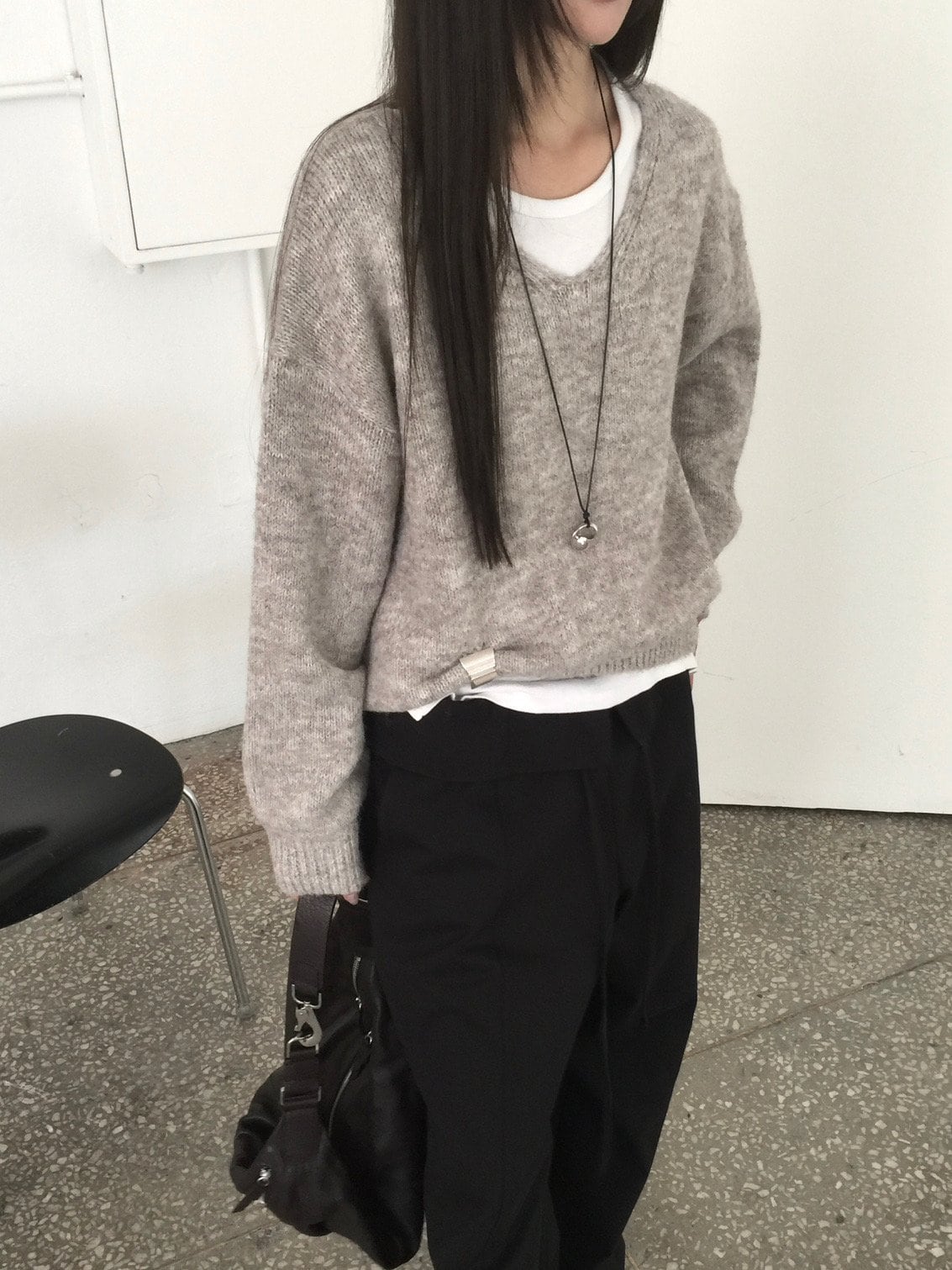 랩밴딩 와이드 팬츠