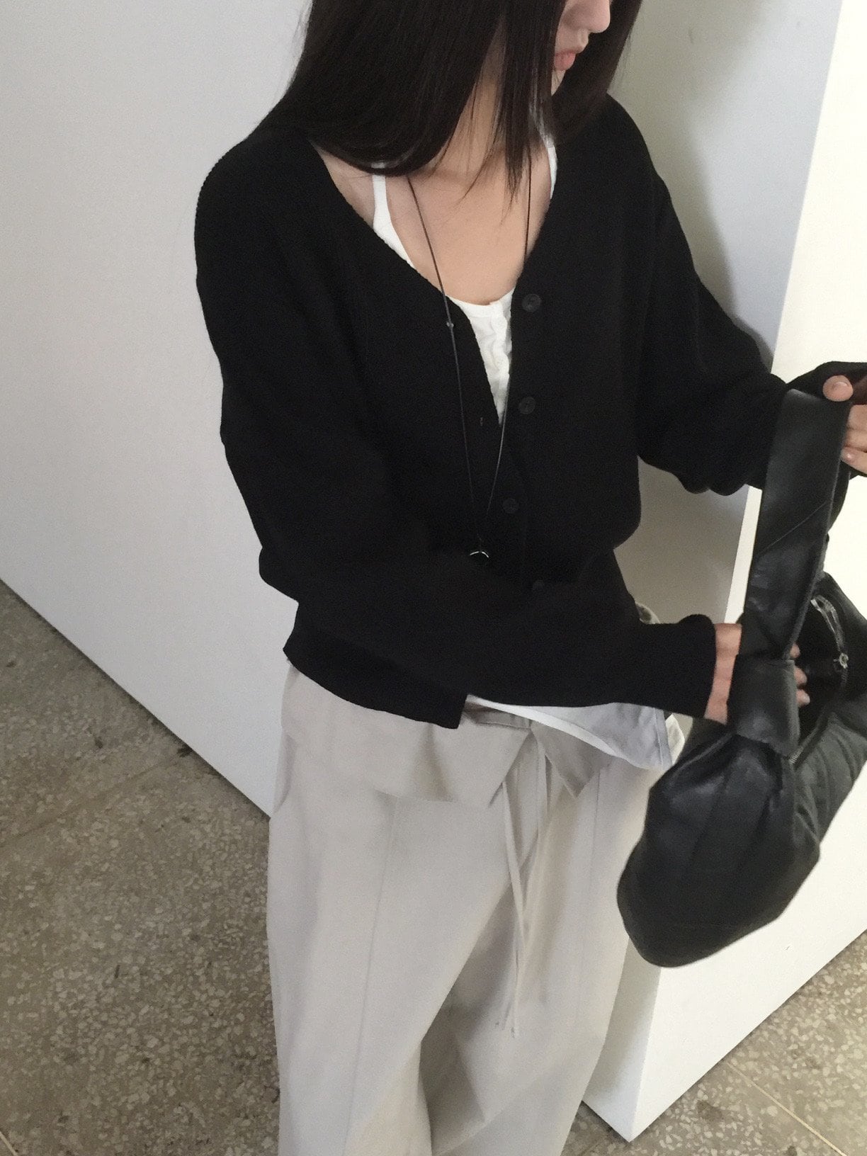 랩밴딩 와이드 팬츠