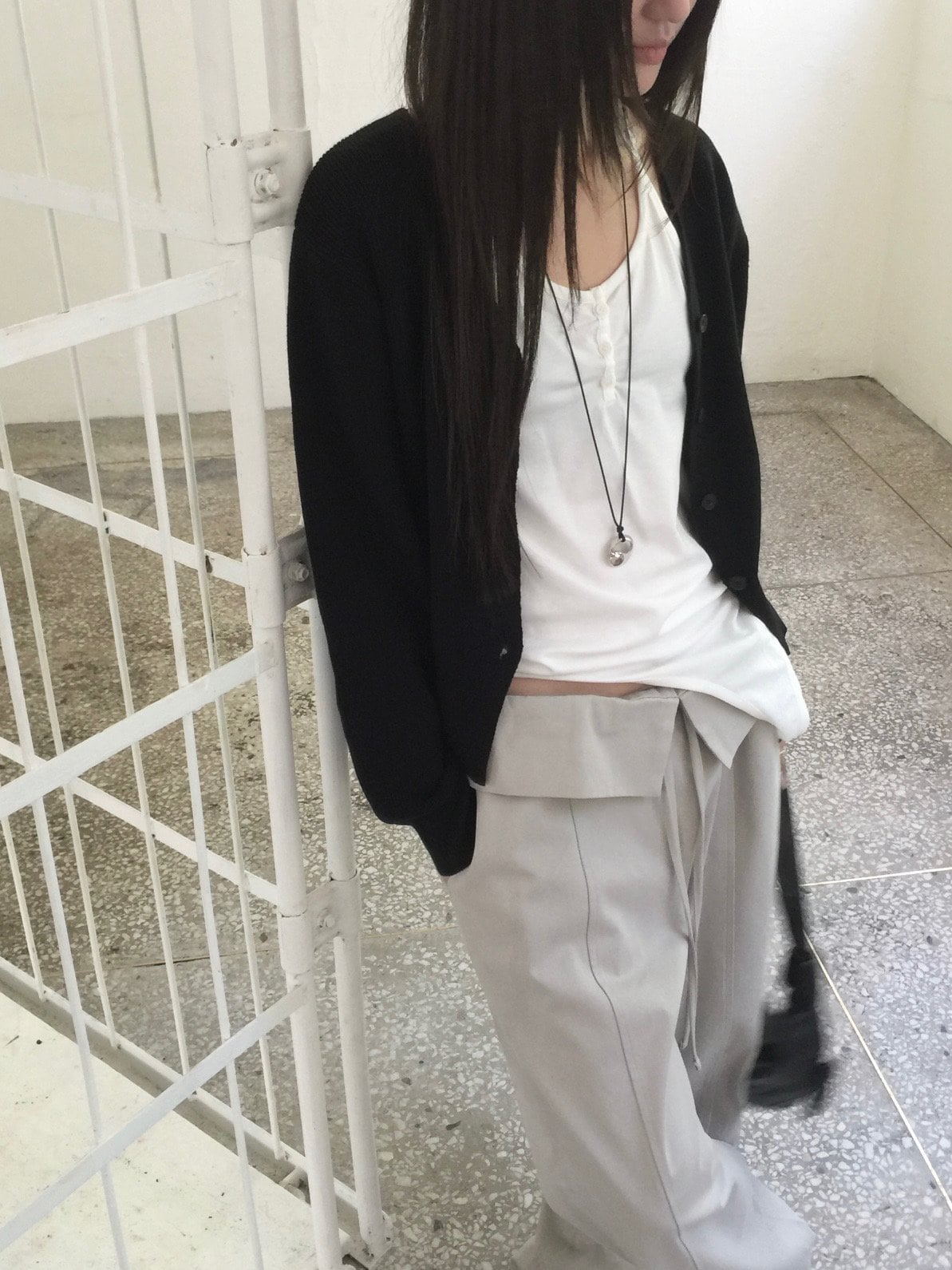 랩밴딩 와이드 팬츠