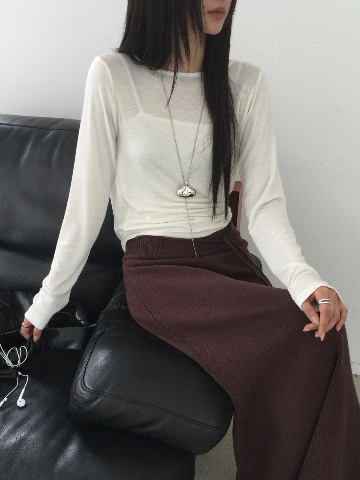 카울넥 루즈핏 티셔츠