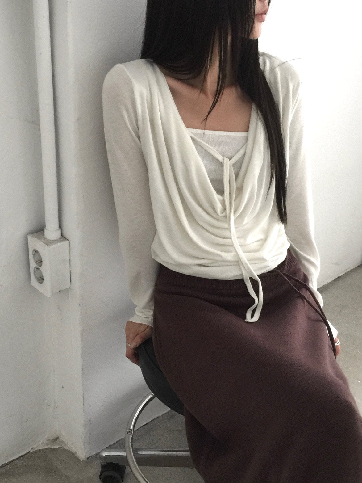 카울넥 루즈핏 티셔츠