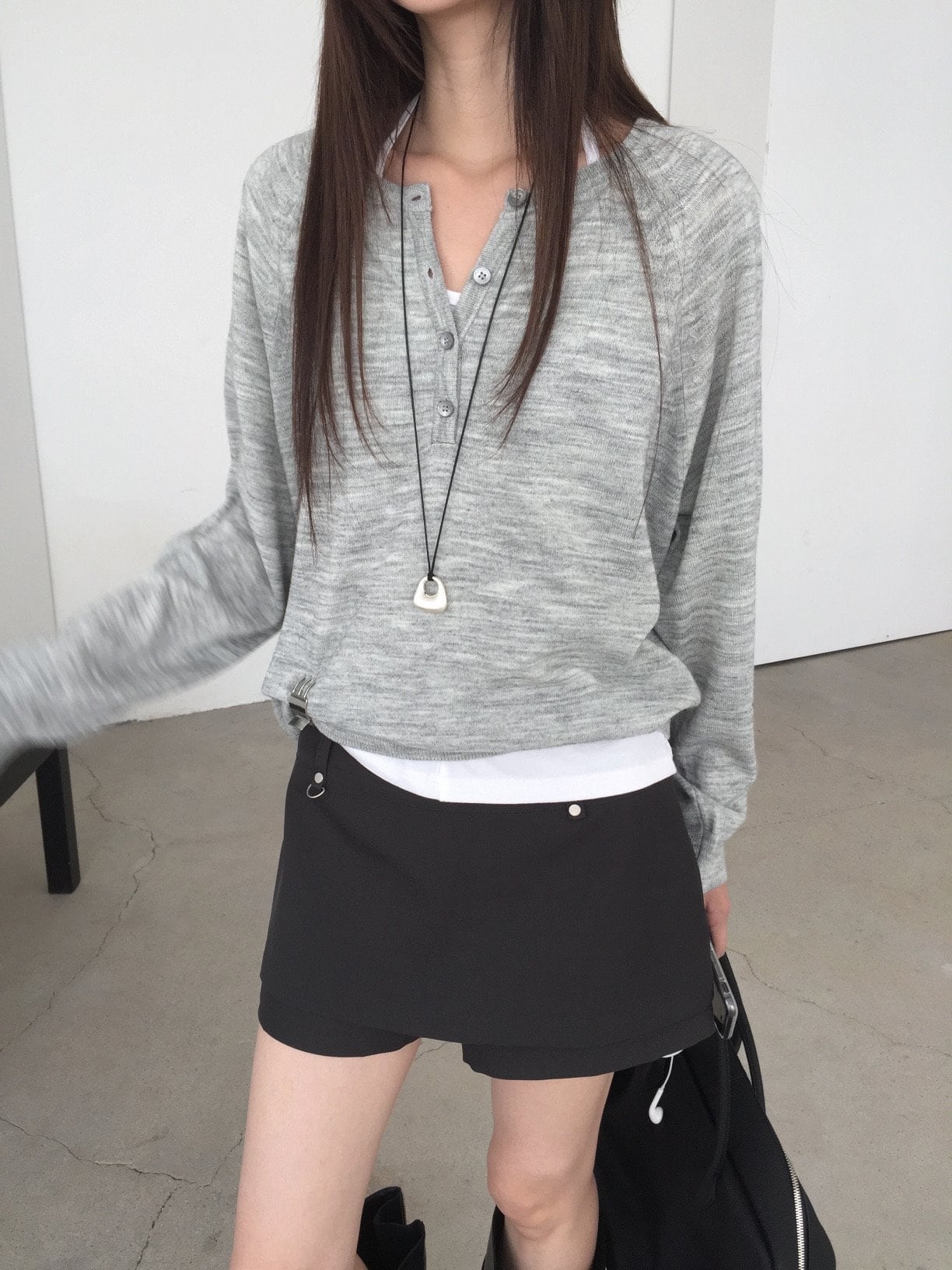 벨트클립 레이어드 스커트팬츠
