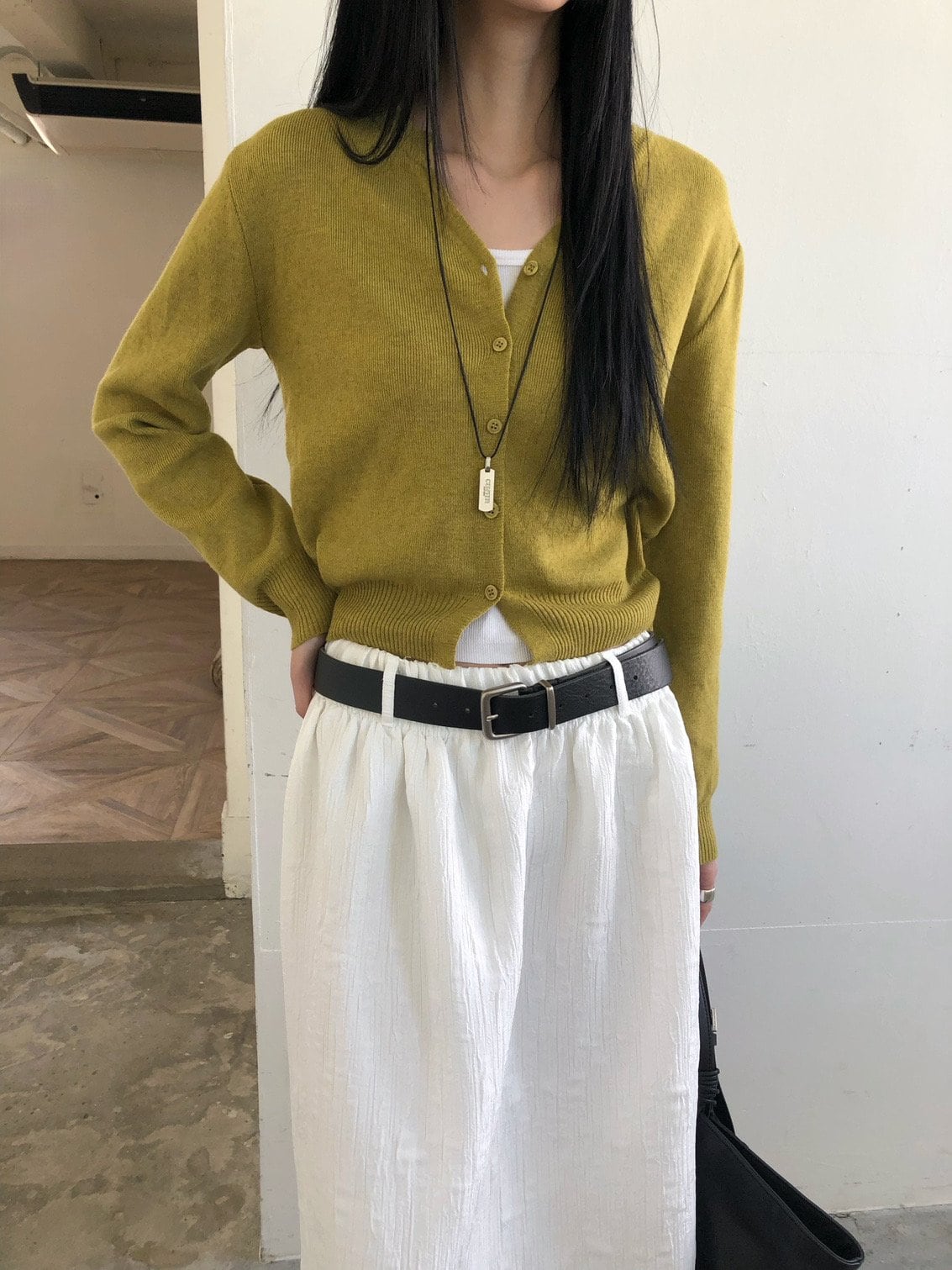 밴딩 레이어드 롱 스커트